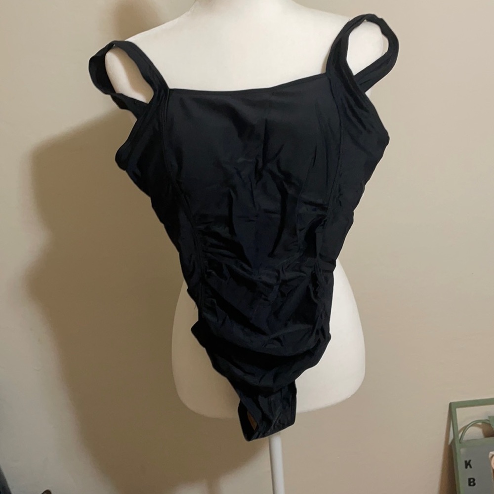 Black one piece swimsuit